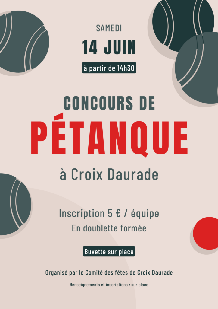 Concours de pétanque